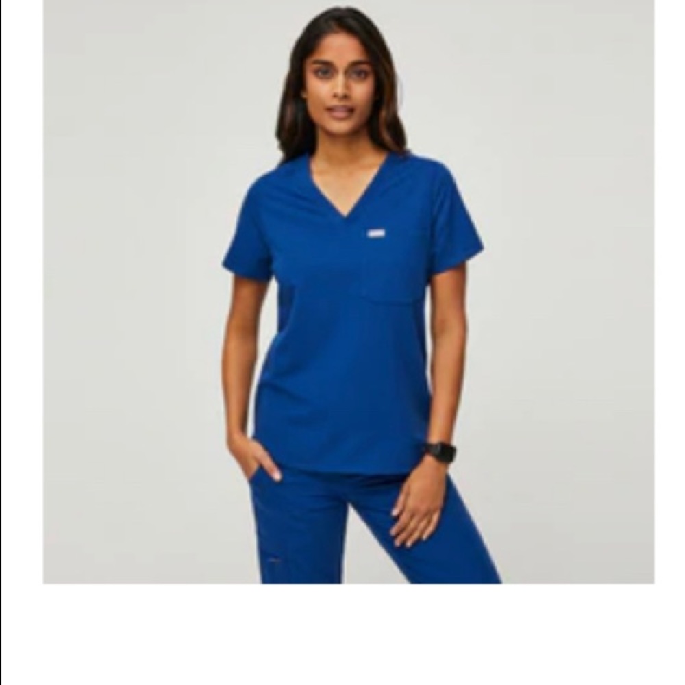 women's FIGS Electric Blue Set